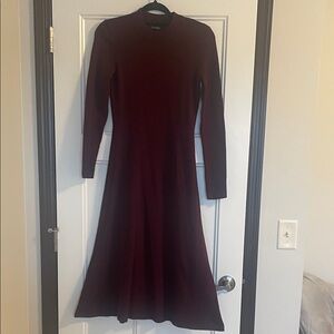 Ralph Lauren Deep Red Long Sleeve Knit Dress